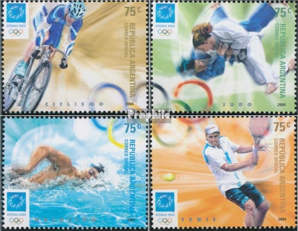 Briefmarken Argentinien 2004 Mi 2920-2923 (kompl.Ausg.) postfrisch Olympische Sommerspiele
