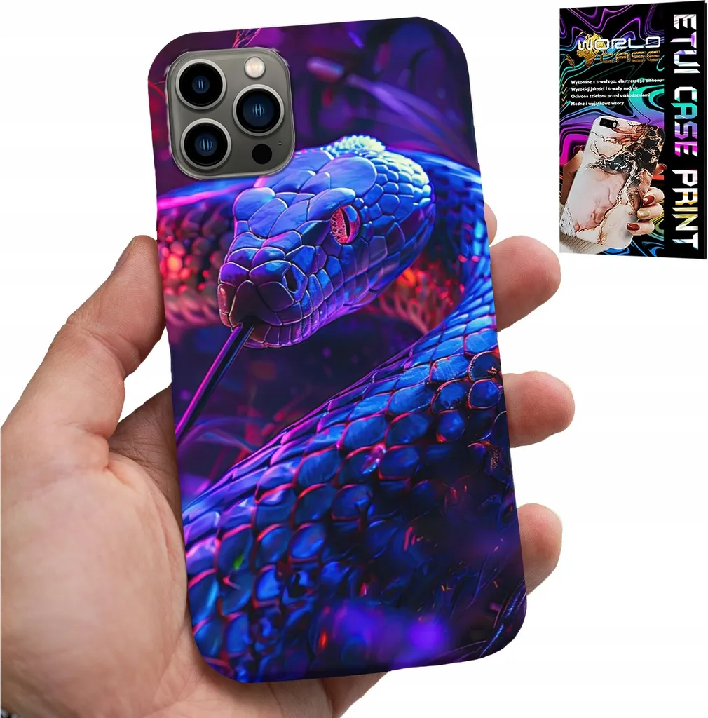 Custodia Per Iphone 12 Pro - Serpente Cobra Serpente A Sonagli Custodia Rettile + Pellicola