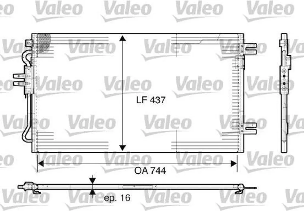 Valeo 817739 Condensateur de Climatisation OE 5142490AA pour Voyager