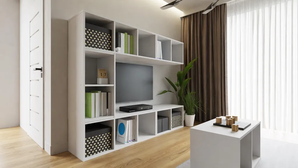 Bibliothèque modulaire MODUS 1x1 blanc - Cube de rangement empilable - 7