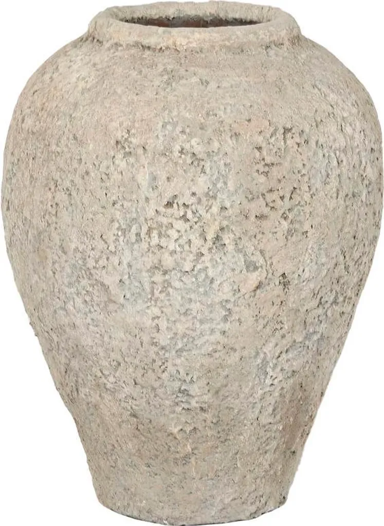 Vase Home ESPRIT Gris Terracotta 40x40x55 cm - Grand Vase de Salon Chic