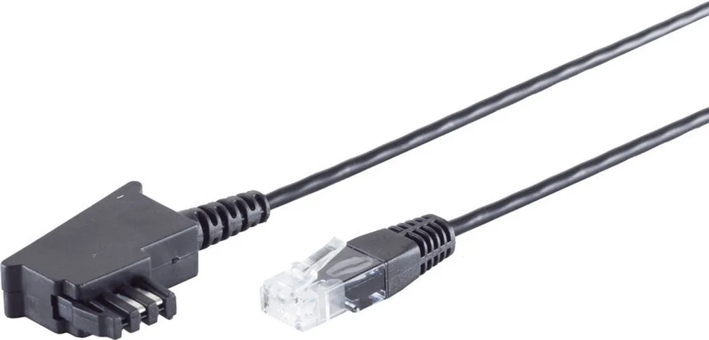Cavo DSL VDSL 6,0 m Alta Qualità | TAE-F su RJ45 Nero