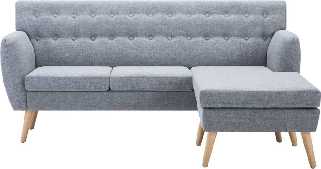 "2026 Aktion" Sofa L-Form Stoff 171,5x138x81,5 cm Hellgrau - 171,5 x 138 x 81,5 cm - NeuMöbel7879391