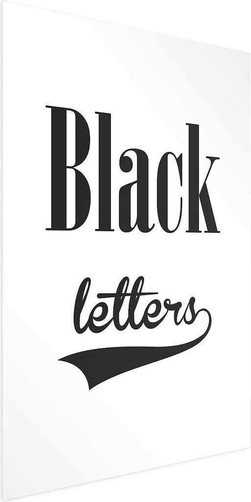 Posterpapier Poster - Black Letters 40x60 cm Text n-A-0767-ao-a
