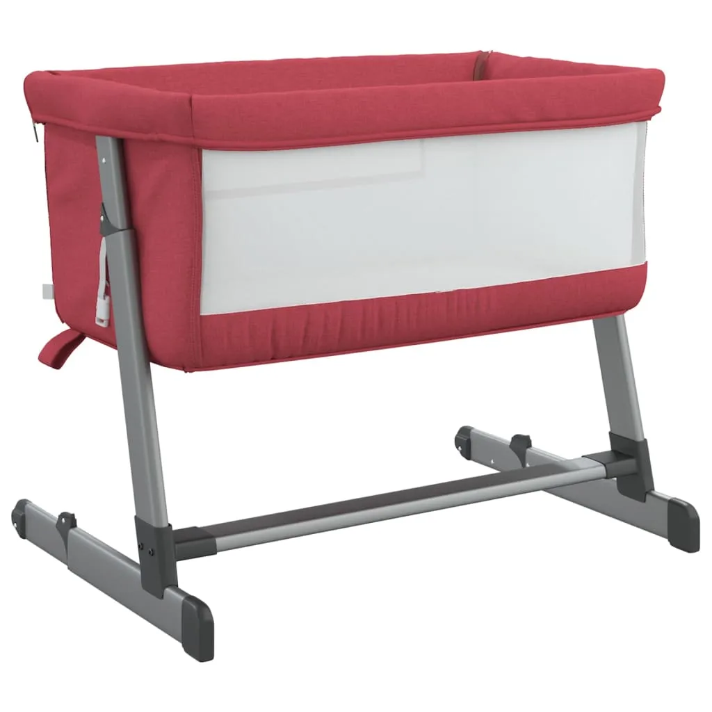 Lit Bébé Sécurisé avec Matelas Confort - Solution Sommeil Lin Rouge Durable - 14