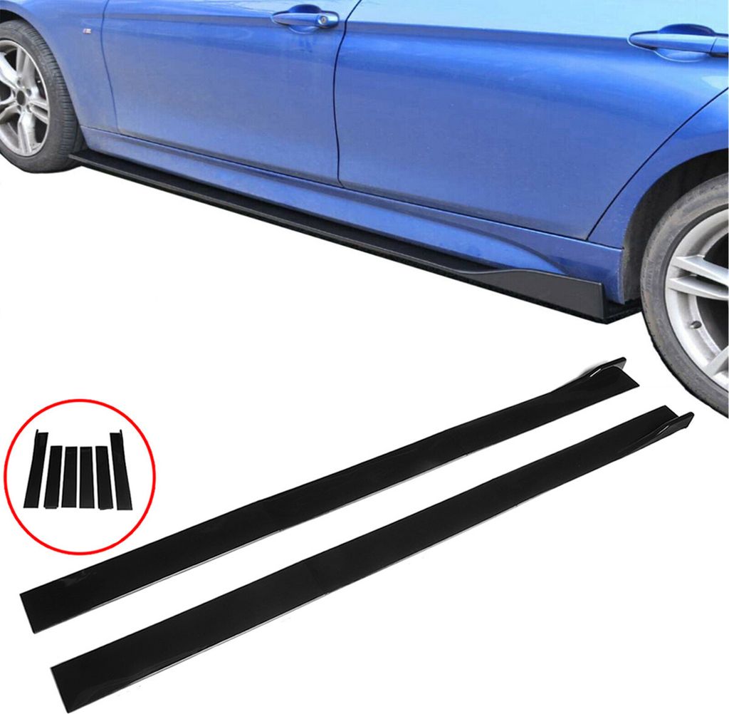 Čierne 2m bočné prahy Rocker splitter difúzor Winglet wing Obrázok produktu 