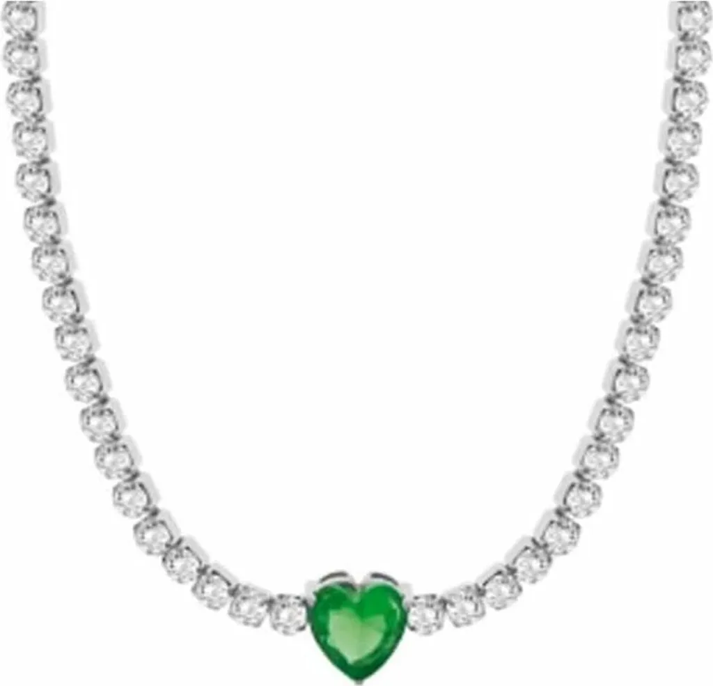 Collana Liu Jo LJ2447 Argento con Cuore Verde: Il Regalo Perfetto per Lei