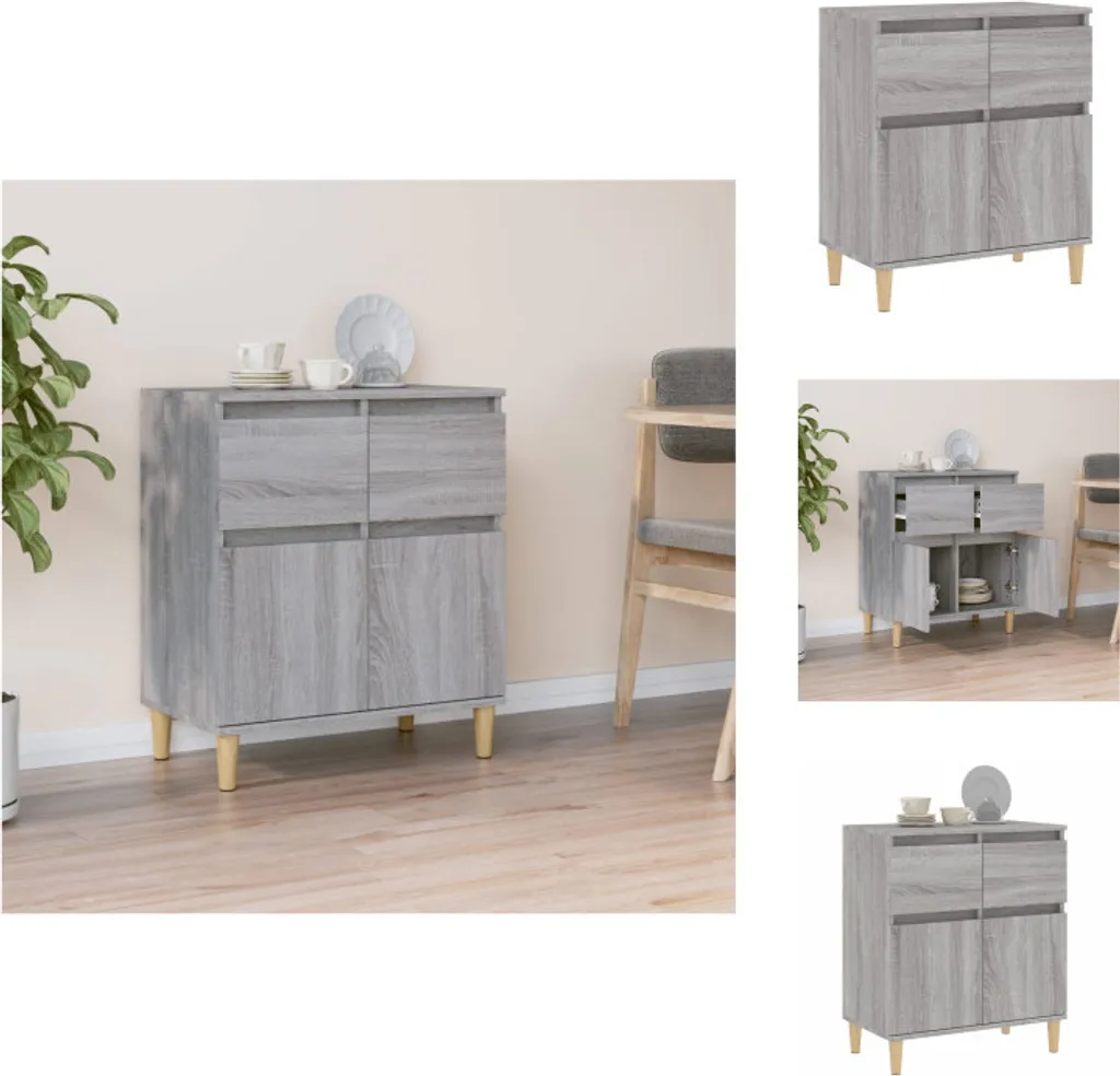 vidaXL Credenza Grigio Sonoma 60x35x70 cm Mobiletto Salotto Robusto