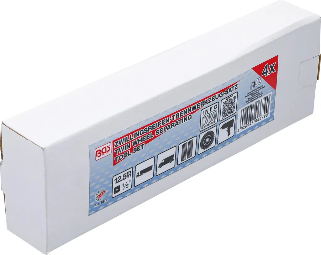 BGS 6679 Jeu d'outils de séparation pour pneus jumelés - Kit 4 pièces