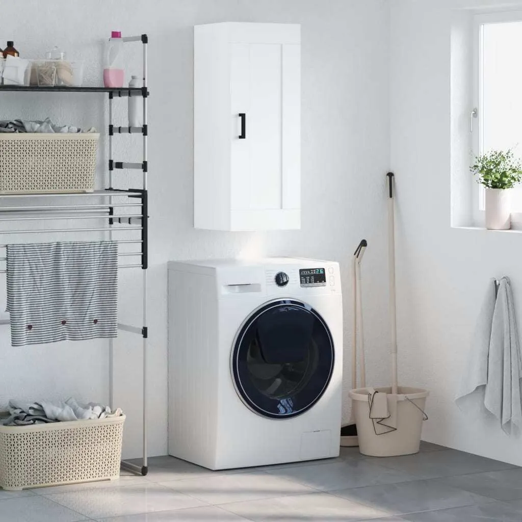 VidaXL Mobile a Muro Bianco 34,5x34x90 cm | Armadietto Salvaspazio Legno