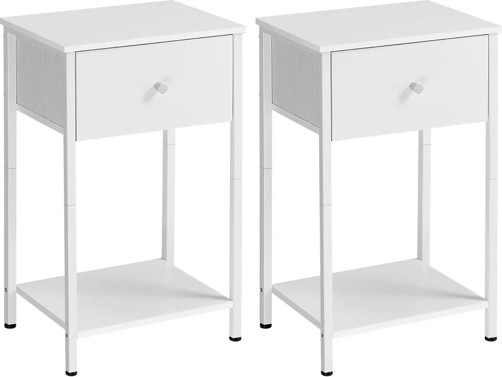 Table de chevet stable 61 cm blanche pour en finir avec le désordre lit