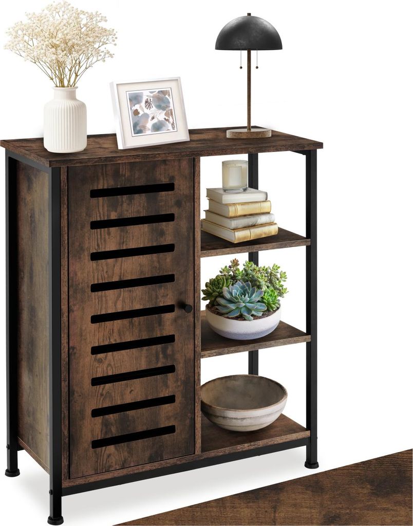 tectake® Sideboard mit höhenverstellbaren Kunststofffüßen, Produktbild 
