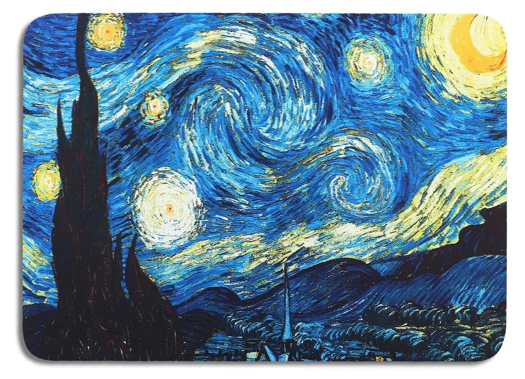 Tapis de souris artistique et coloré pour joueuse et setup informatique