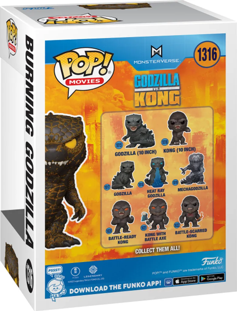 Funko POP 68238 Figurine Godzilla vs Kong Burning Godzilla Glow - 6