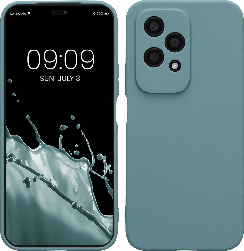 kwmobile Handyhülle kompatibel mit HONOR 200 Lite Hülle - Handy Case aus weichem Silikon in Antique Stone