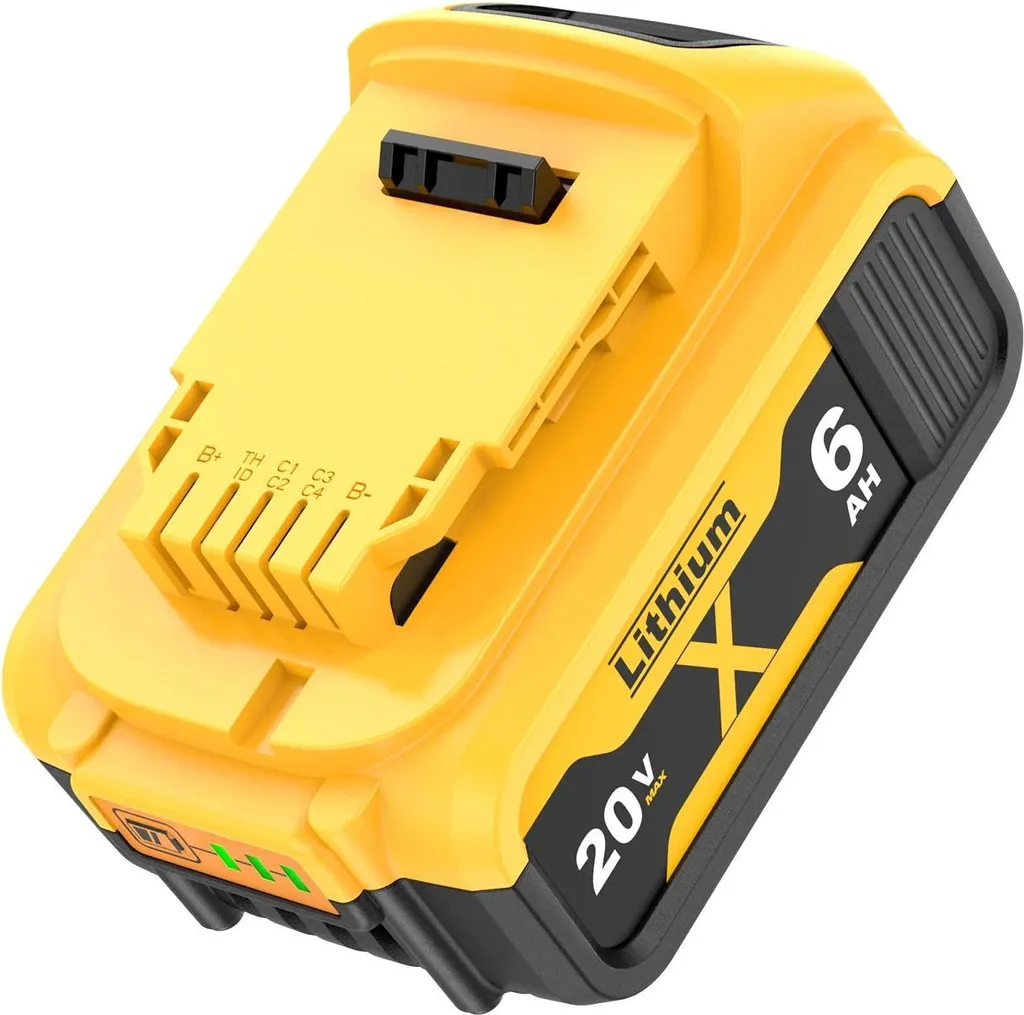 Batterie compatible DeWalt 18V 6Ah pour usage intensif sur chantier DCB200
