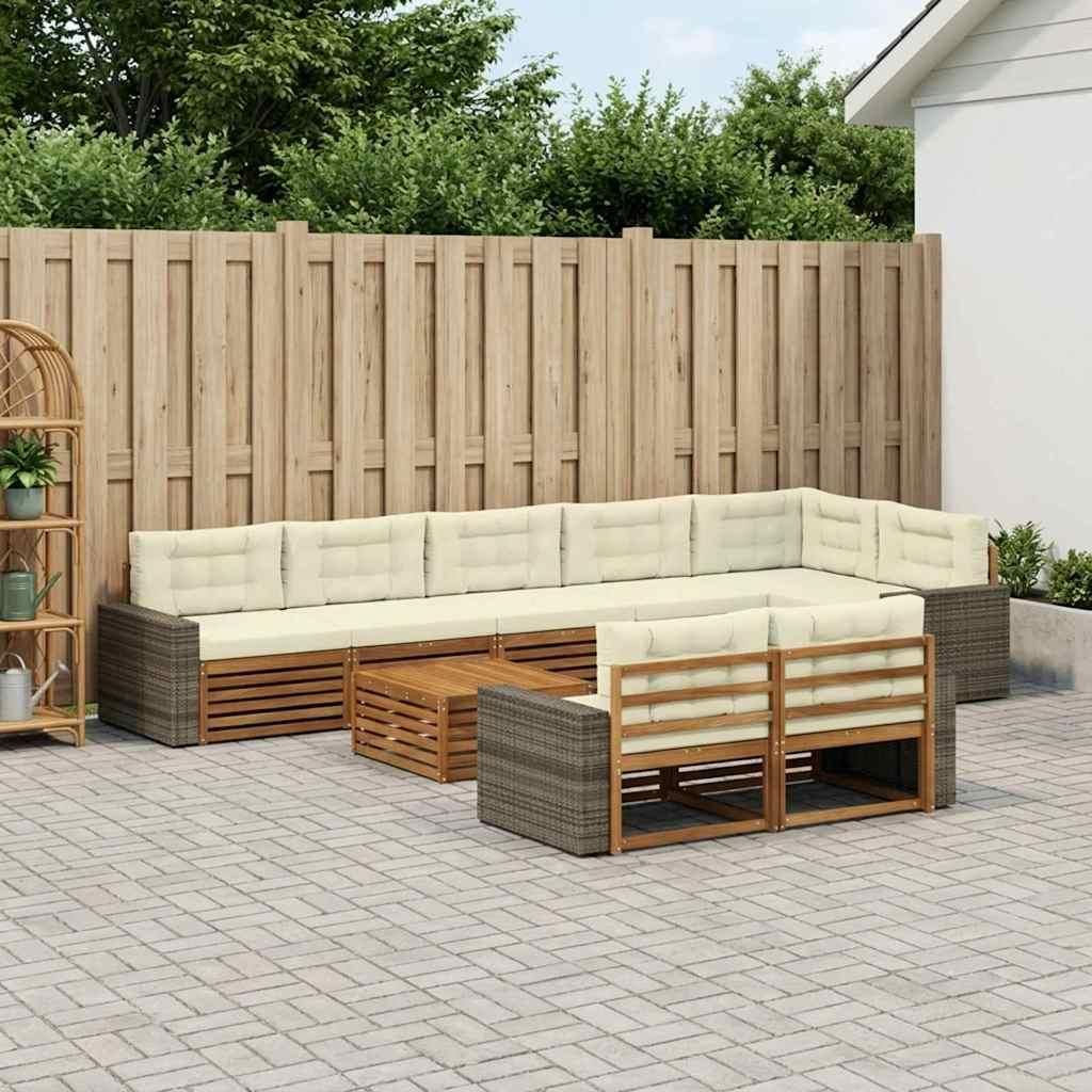 Möbel Outdoor-Sofagarnitur mit Kissen 9 pcsGartensofas - Gartensofas c1366