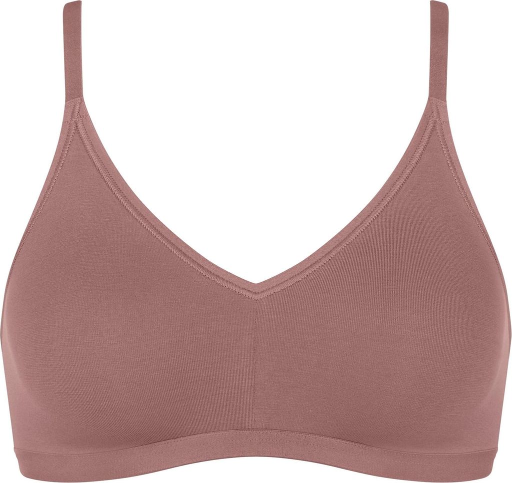 sloggi Damen Bügelloser BH GO Daily Baumwolle Soft - CACAO - Größe S