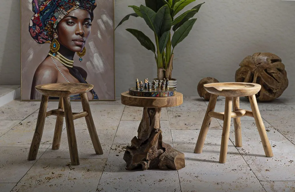 Tabouret gain de place marron pour optimiser les petits espaces - 12