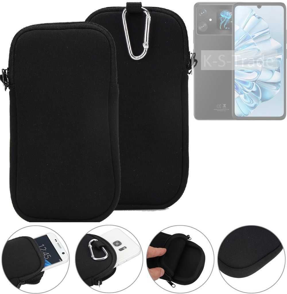K-S-Trade Neopren-Hülle Handyhülle kompatibel mit Cubot A20 Schutzhülle Neoprenhülle Sleeve Schutz-Hülle Gürtel Tasche Case Holster Handytasche