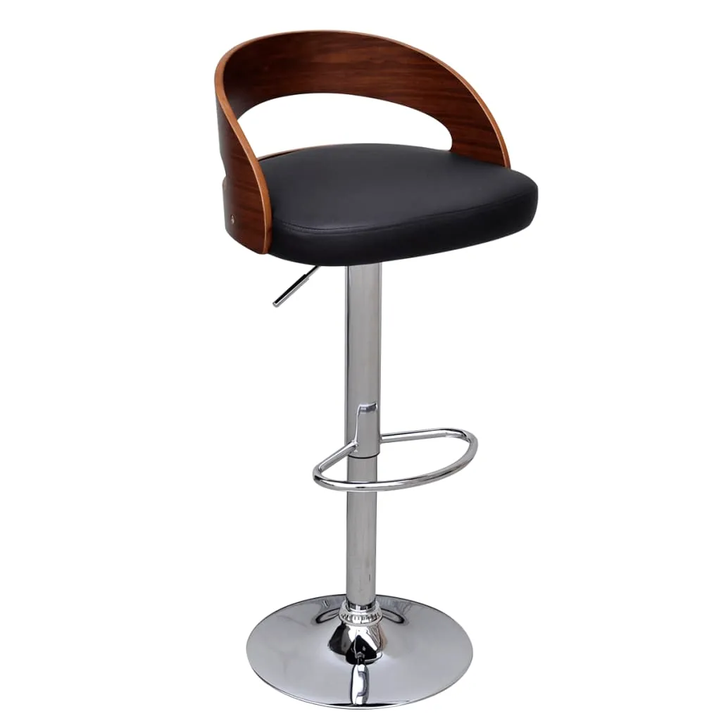 Tabouret de bar en bois courbé vidaXL - Idéal pour petit déjeuner et bar