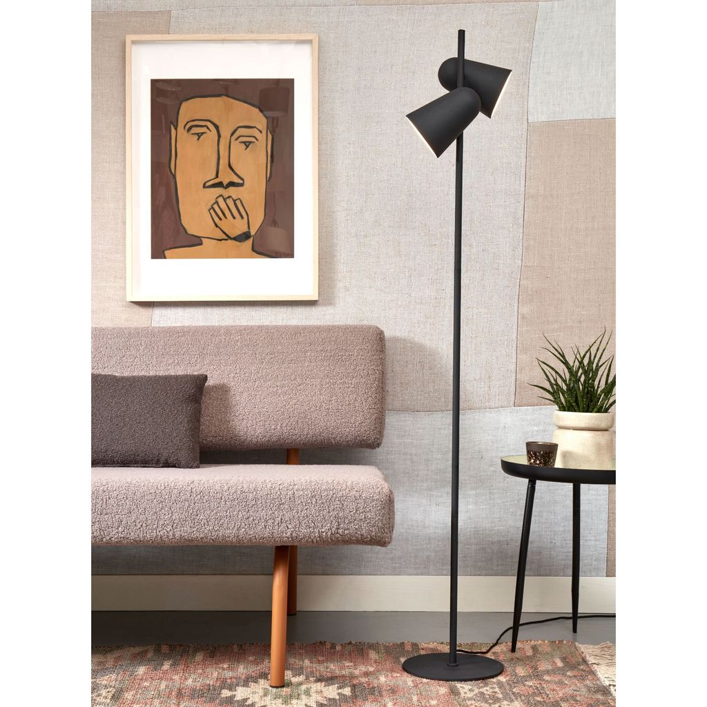 it's about RoMi - Stehleuchte Salamanca - Schwarz - 28x28x145cm - 2L für Wohnzimmer, Schlafzimmer