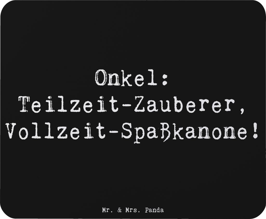 Mr. & Mrs. Panda Mauspad Spruch Spaßiger Onkel - Schwarz - Geschenk, laptop mousepad, Weihnachten, Geburtstage, einzigartige Designs, Spaß, Ersat...