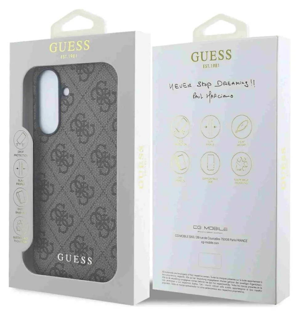 Offerta Custodia Guess Originale Samsung A56 - 4G Logo Oro Marrone - 7