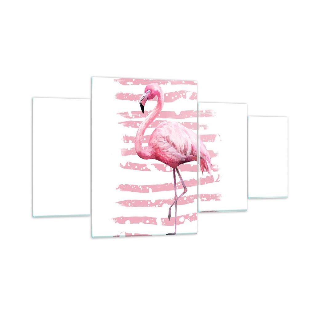 Bilder auf glas - Flamingo Vogel Wasser - 160x90cm - Glasbilder - Wandbilder - Kunstdruck - zum Aufhängen bereit - Wanddekoration aus Glas - Glas ...