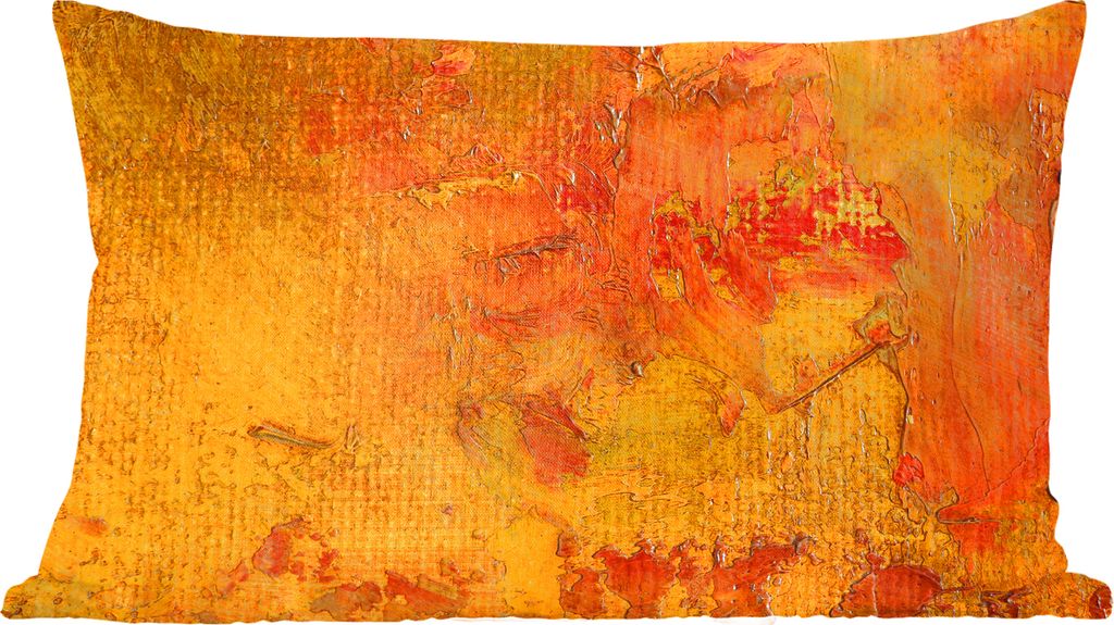 MuchoWow Zierkissen Sofakissen Wohnzimmer Dekokissen 50x30 cm Ölgemälde Herbstfarben - Wohnzimmerdekoration - Polster mit Photo