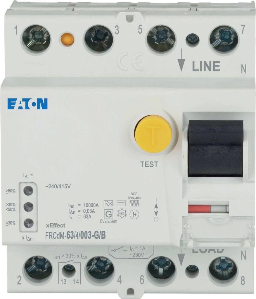 Eaton FI-Schalter 63A 4p 30mA FRCDM-63/4/003-G/B