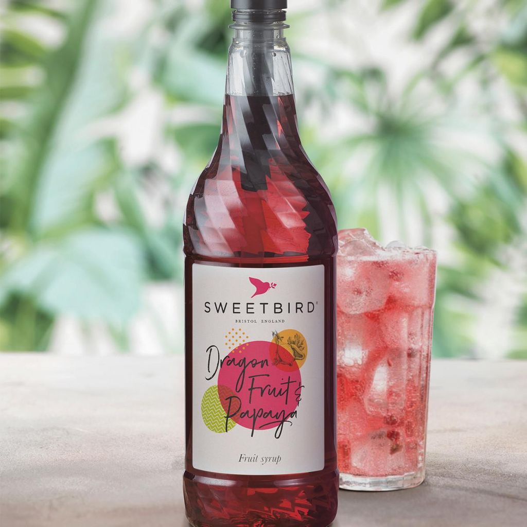 Sirup Sweetbird Dragon Fruit & Papaya, 1 l Produktbild 