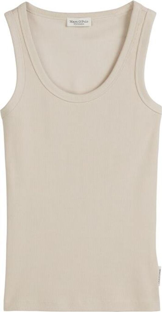Top, deep round neck 195 silky stone Größe L
