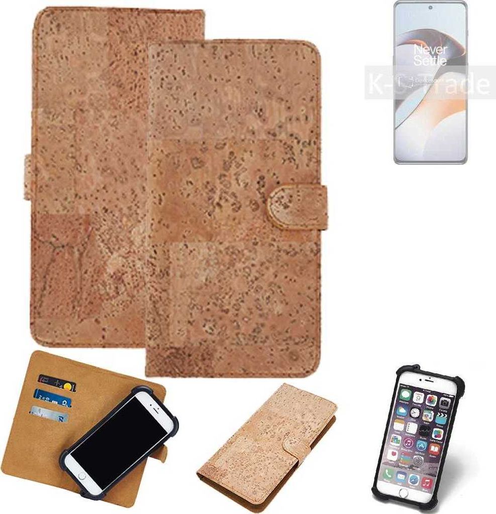 K-S-Trade Hülle kompatibel mit OnePlus 11R 5G Kork Handyhülle Cover Schutzhülle TPU Case Bumper in Hellbraun, (1x)