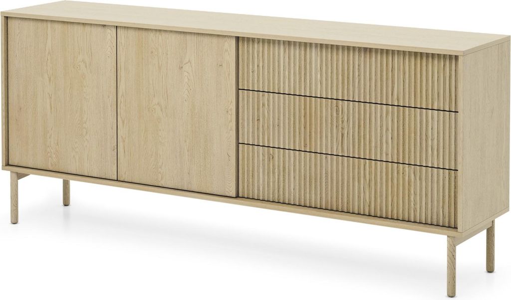 Furniture24 Sideboard Tavo - C Kommode Cremona Eiche 187,1 X 79,8 X 39,5 Cm Push To Open