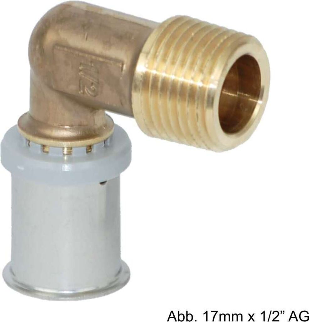 ROTH WERKE Roth Übergangswinkel mit Außengewinde, 20 mm, 1/2" AG, 1 Stk.