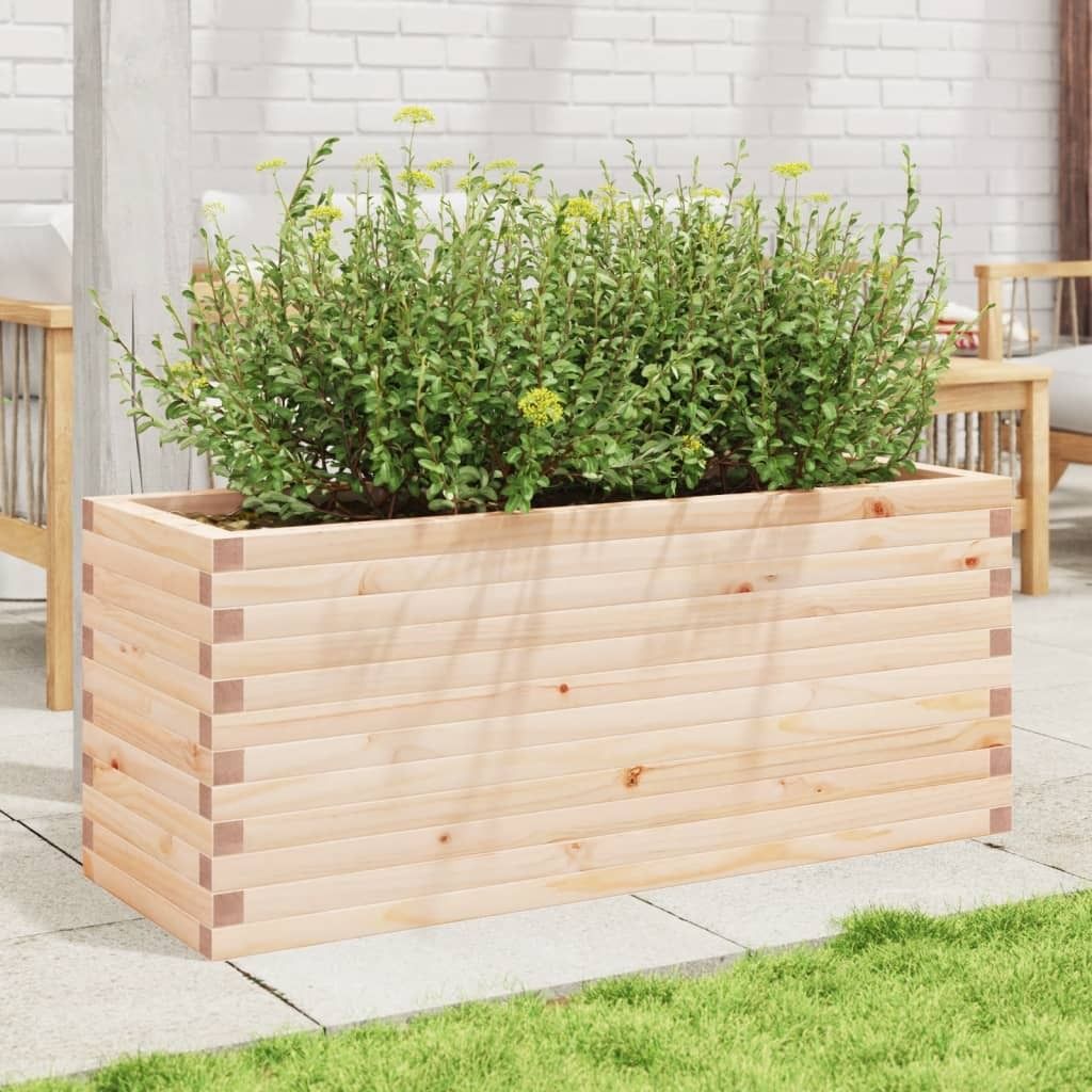 (Design 2026) Pflanzkübel 110x40x45,5cm Massivholz Kiefer - HOMMIE 337652 - Beete