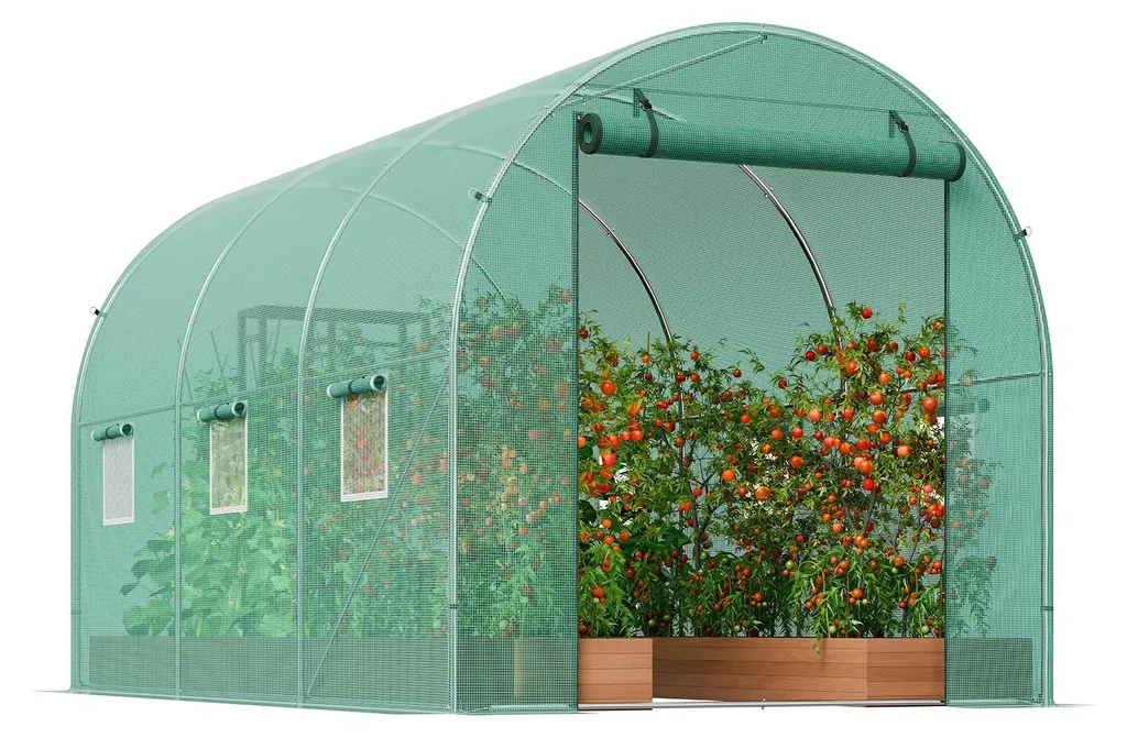 Serre tunnel de culture 6m2 pour protéger vos tomates et semis - 3x2m