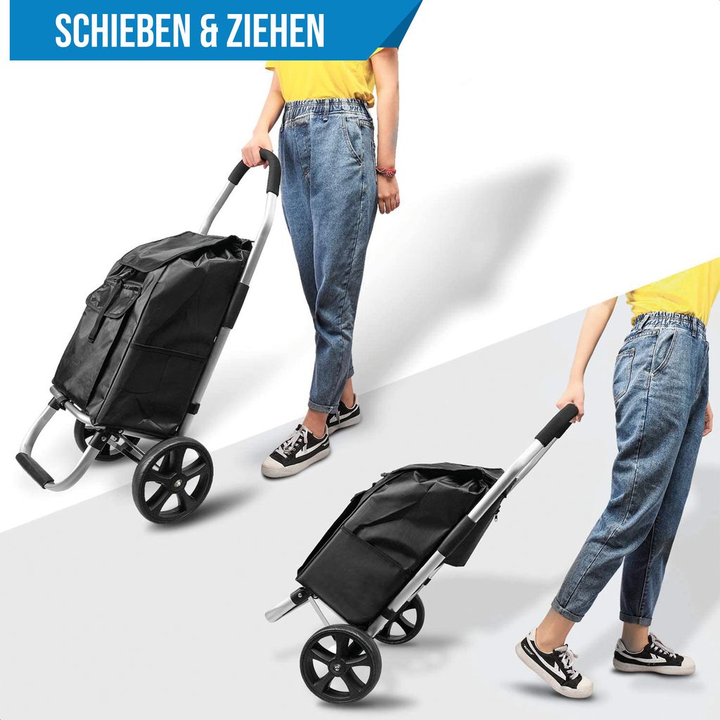 Strex Einkaufstrolley mit Rädern - Faltbar - Abnehmbare Produktbild 7