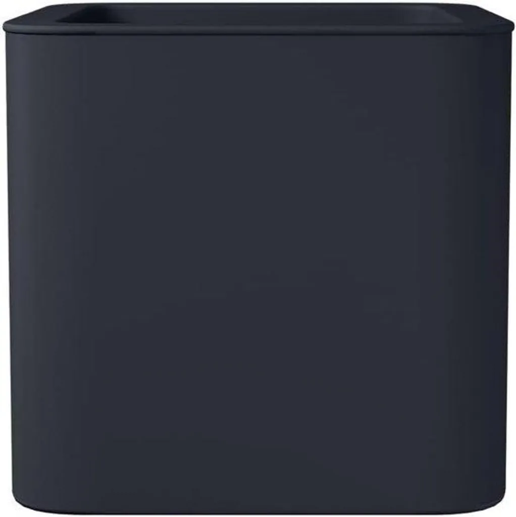 Jardinière anthracite 40 cm en plastique recyclé pour terrasse et salon