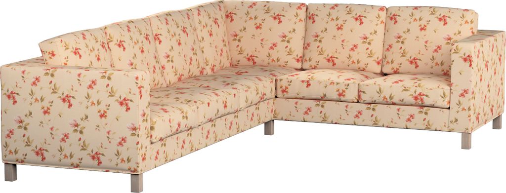 Dekoria Bezug für Karlanda Sofa Ecke links, creme-rosa, 36cm x 30cm x 50cm