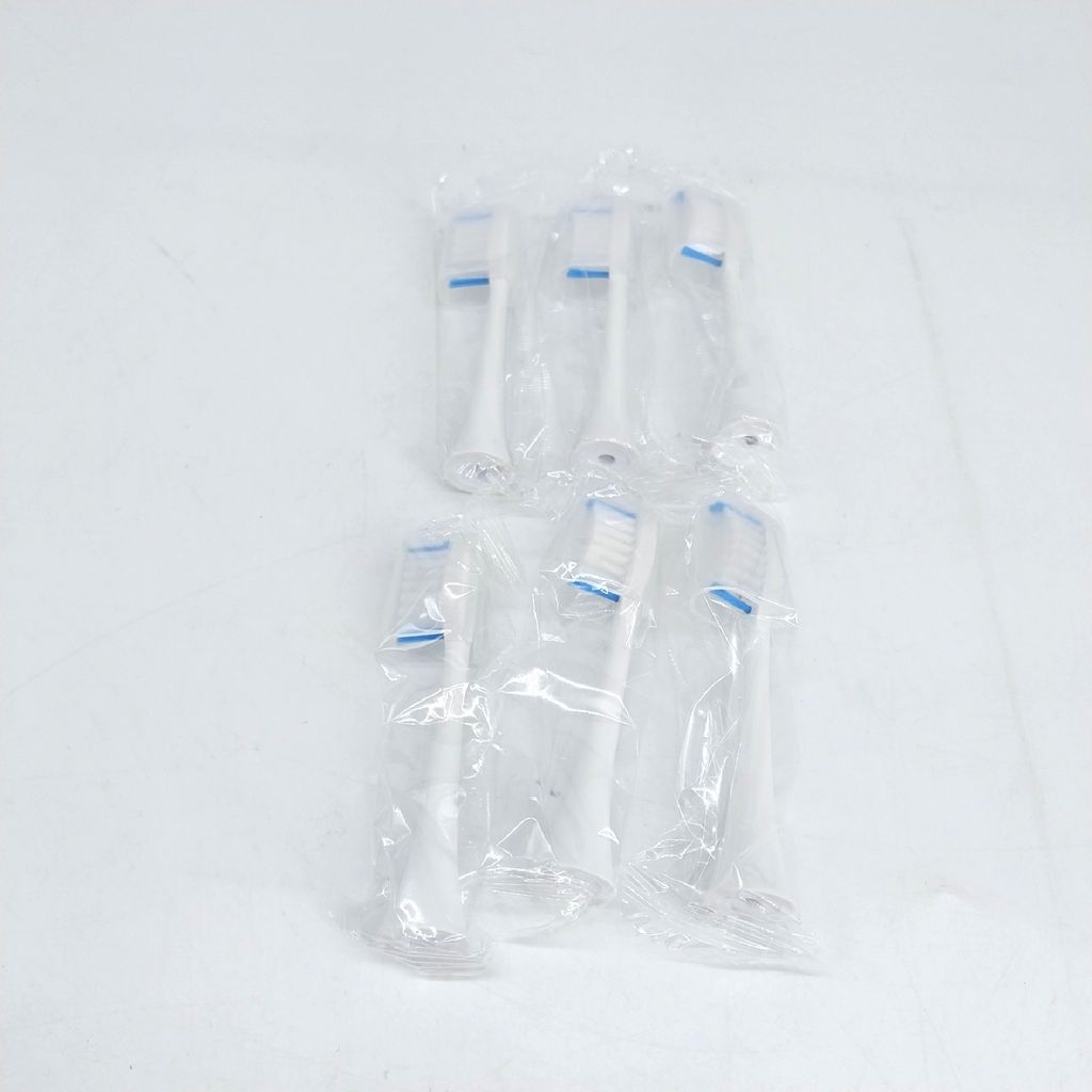 Ersatzbürsten passend für Lächen Zahnbürsten, Aufsteckbürsten passend für Olybo elektrischen Schallzahnbürste, Ersatzbürstenkopf 6 Weiß