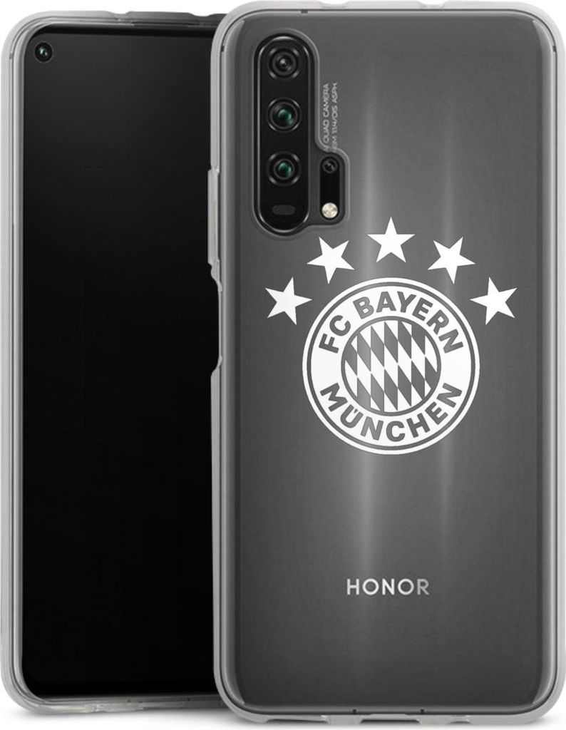 DeinDesign Handyhülle für Huawei Honor 20 Pro Silikon Hülle Case Smartphone Schutzhülle FC Bayern München FCB transparent