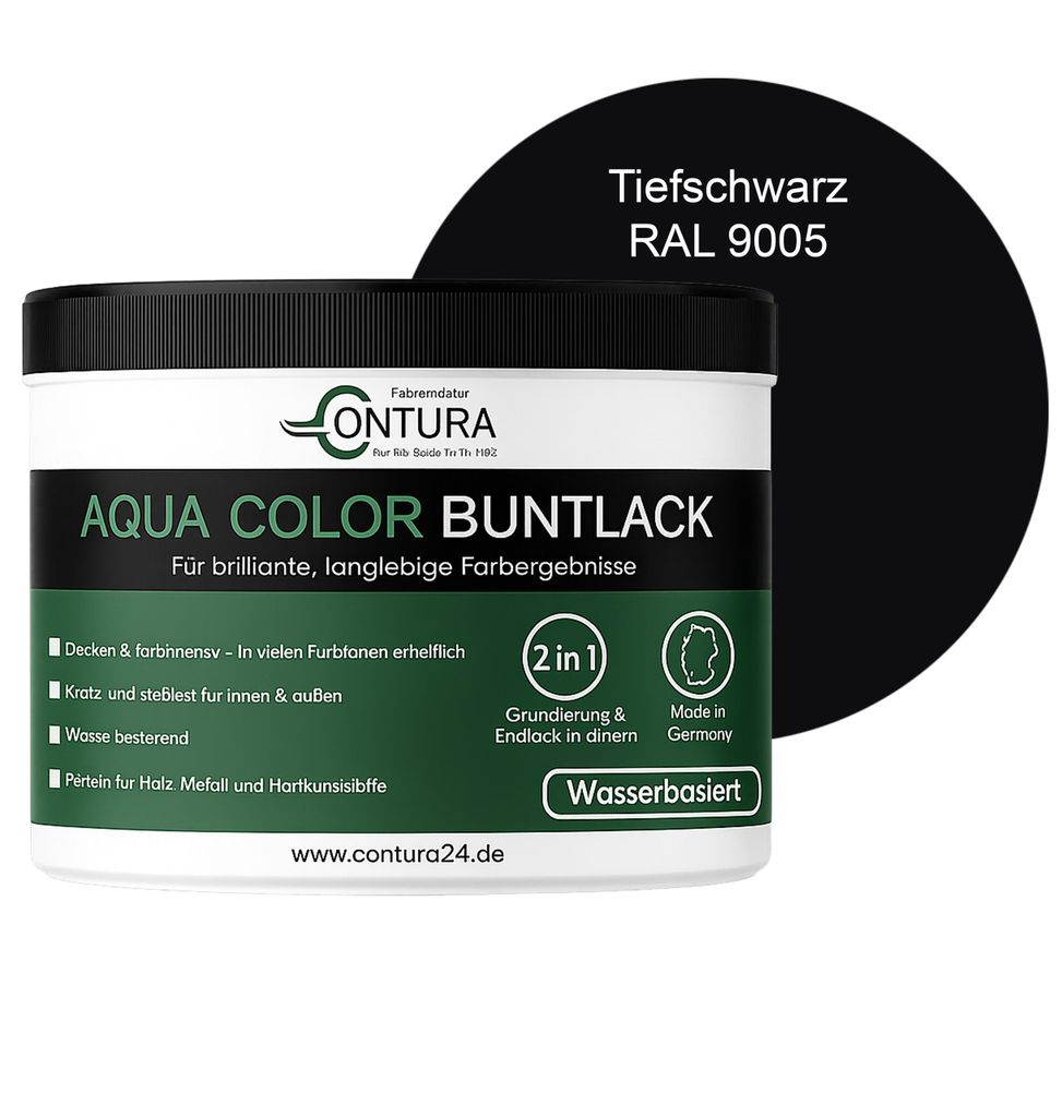 Contura 250ml. Buntlack Lackfarbe Lack Außen Innen Holz Produktbild 