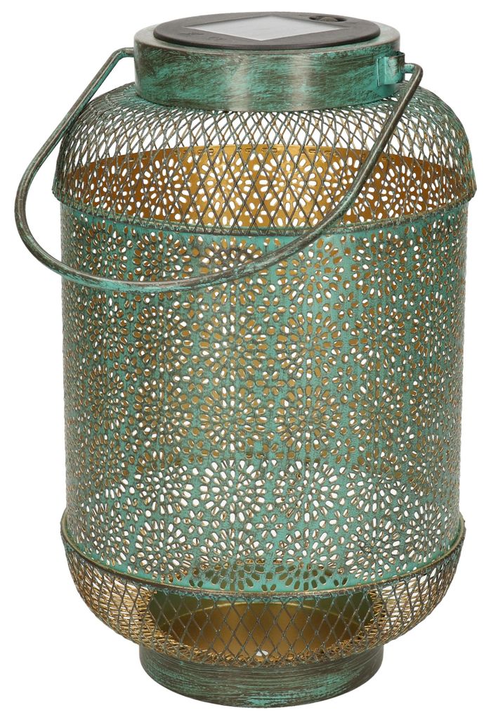 Annas Kollektion Solarlaterne - turkis - Metall - 16 x 26 Produktbild 
