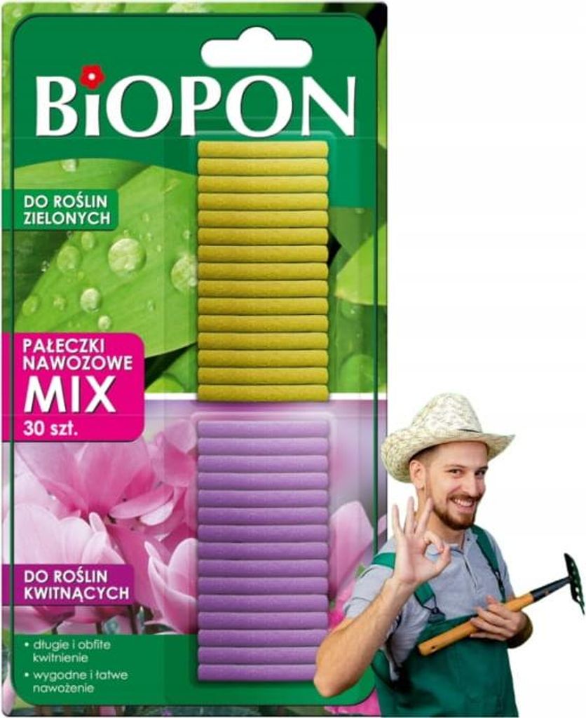BIOPON hnojivo na kvetoucí a zelené rostliny 30ks. Obrázek produktu 