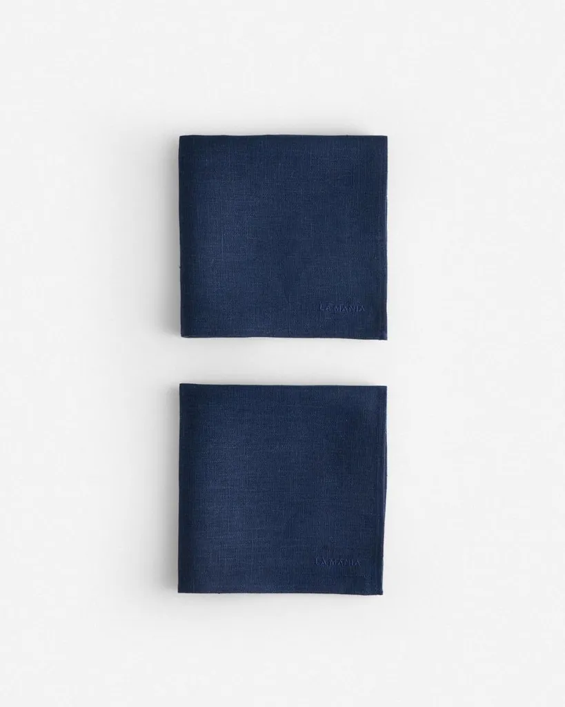 Serviette de table en lin bleu ciel pour une décoration de réception