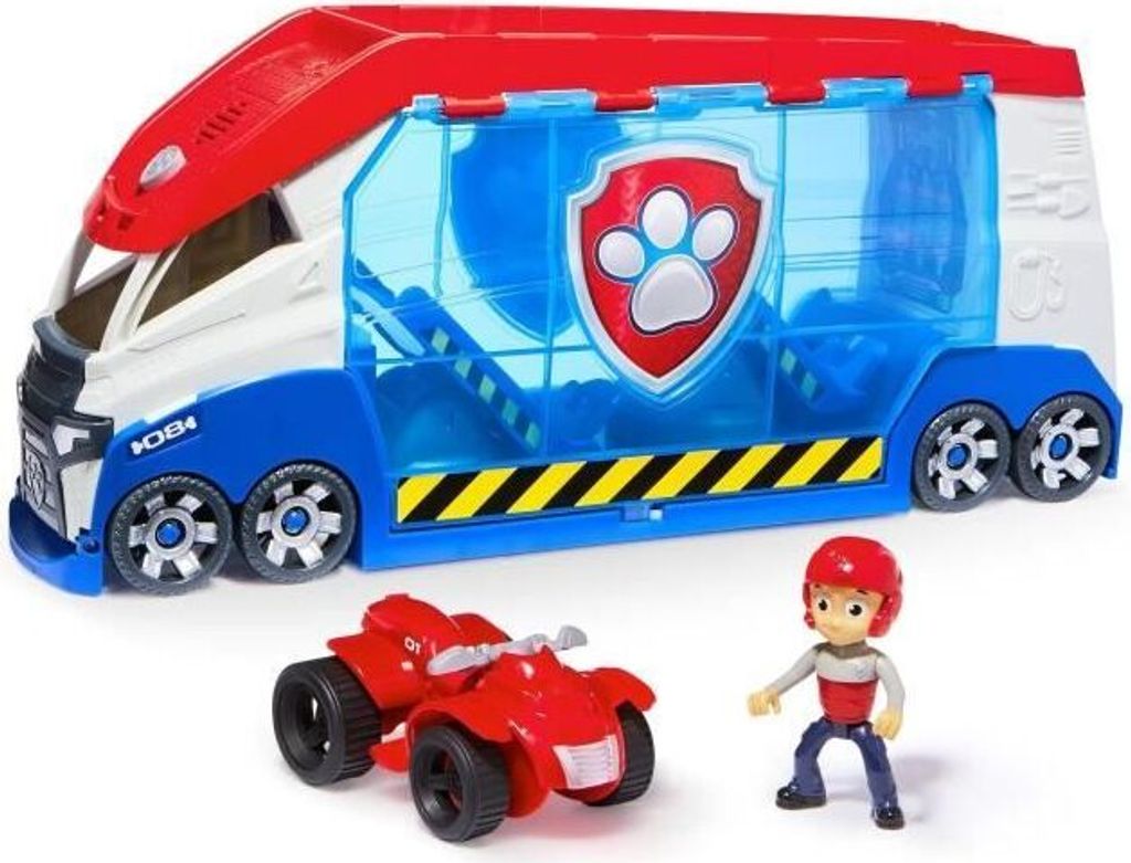 Pat' Patrouilleur 3.0 Kommandozentrale, Doppel-Fahrzeugwerfer, Platz für 6 Fahrzeuge & Figuren, 70 cm lang
