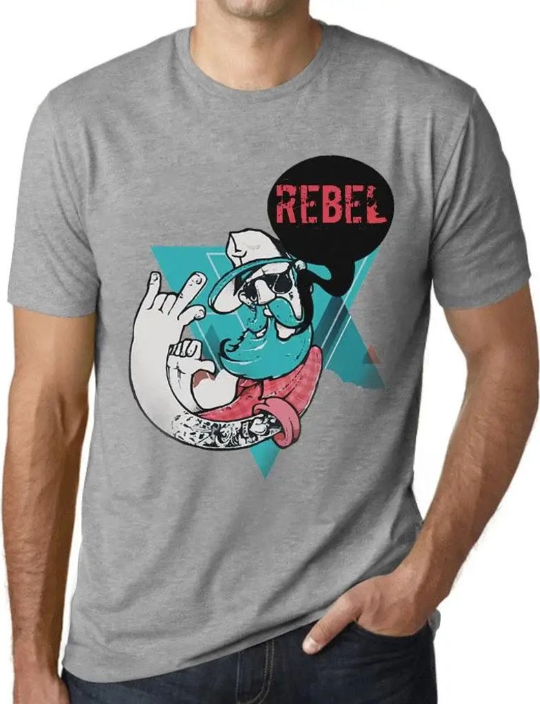 Herren Grafik T-Shirt Verrückter Opa-Rebell – Funky Grampa Rebel – Öko-Verantwortlich Vintage Jahrgang Kurzarm Lustige Druck Geburtstag Gesch...