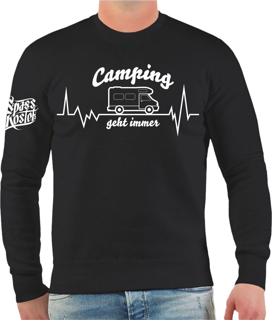 Herren Sweatshirt Wohnmobil Camping geht immer
